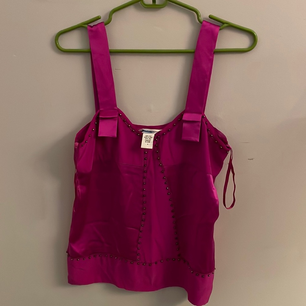 DVF Pink silk top